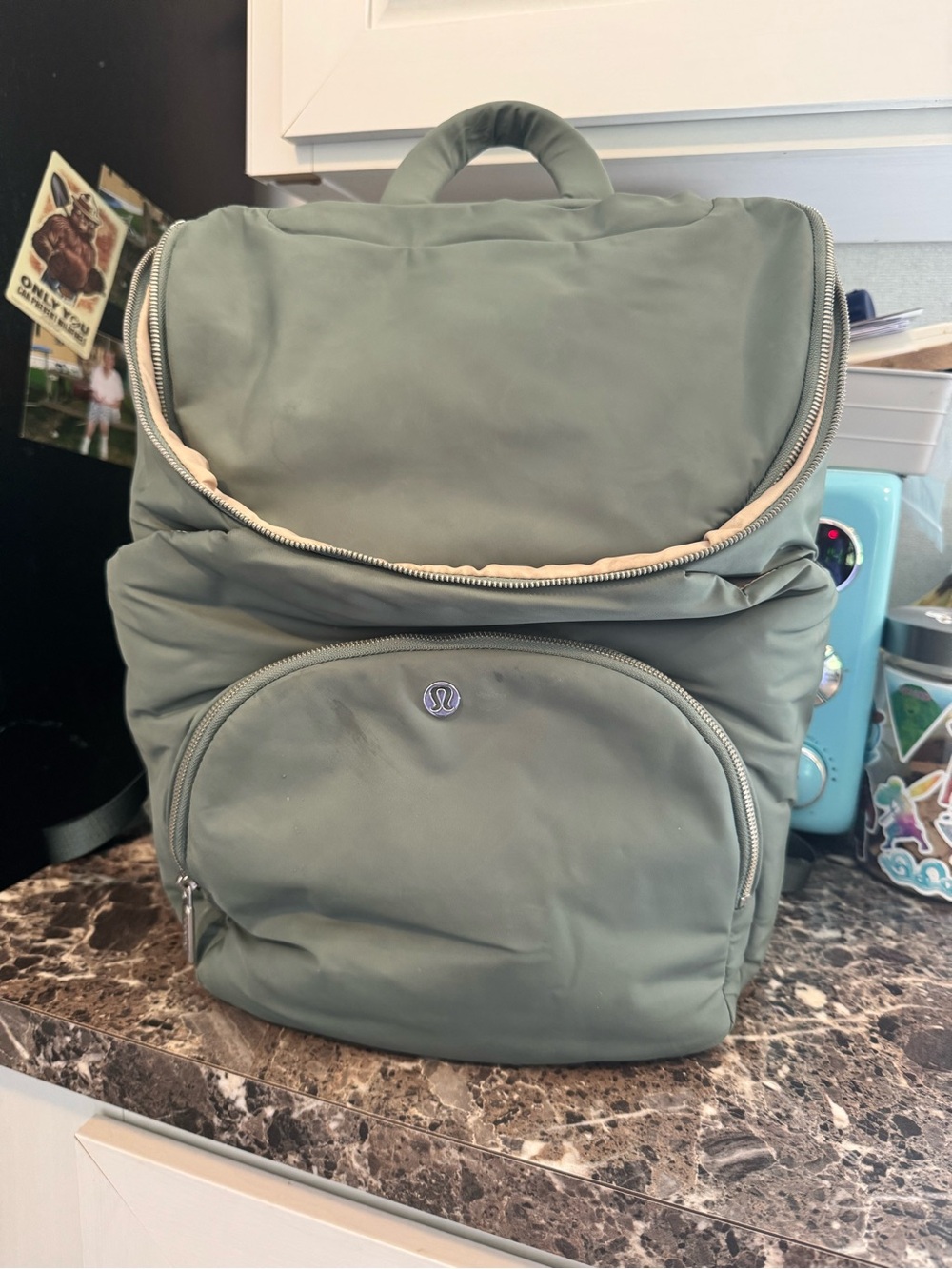 lululemon athletica Sage Green Baby Backpack
